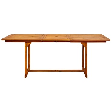 vidaXL Τραπεζαρία Κήπου (150-200)x100x75cm από Μασίφ Ξύλο Ακακίας 1 τεμ.