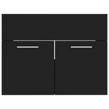 vidaXL Ντουλάπι Νιπτήρα Μαύρο 60x38,5x46cm από Επεξεργασμένο Ξύλο 1 τεμ.