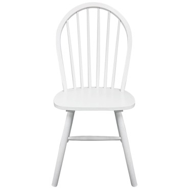 vidaXL Καρέκλες Τραπεζαρίας 4 τεμ. Λευκές Μασίφ Ξύλο Καουτσουκόδεντρου 46,5x52x94cm
