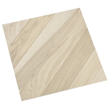 vidaXL Δάπεδο Αυτοκόλλητο Ριγέ Μπεζ 55 τεμ. 5,11 μ² από PVC