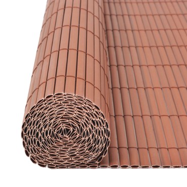 vidaXL Περίφραξη Κήπου Διπλής Όψης Καφέ 90x300cm από PVC