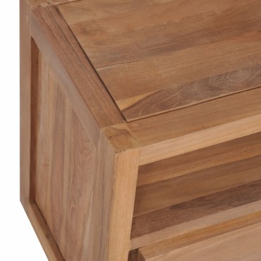 vidaXL Έπιπλο Τηλεόρασης 120x30x40cm Μασίφ Ξύλο Teak/Φυσικό Φινίρισμα