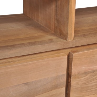 vidaXL Έπιπλο Τηλεόρασης 120x30x40cm Μασίφ Ξύλο Teak/Φυσικό Φινίρισμα