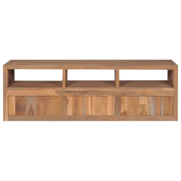 vidaXL Έπιπλο Τηλεόρασης 120x30x40cm Μασίφ Ξύλο Teak/Φυσικό Φινίρισμα