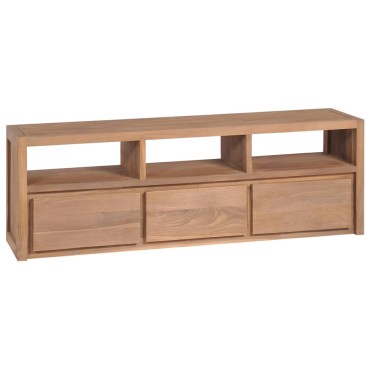 vidaXL Έπιπλο Τηλεόρασης 120x30x40cm Μασίφ Ξύλο Teak/Φυσικό Φινίρισμα