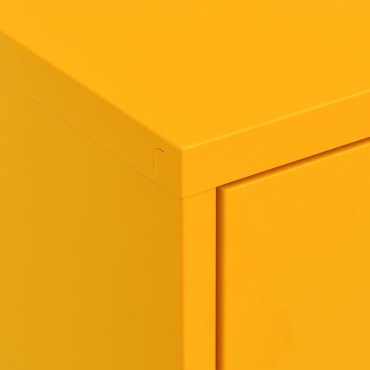 vidaXL Ντουλάπι Αποθήκευσης Μουσταρδί 80x35x101,5cm από Ατσάλι 1 τεμ.