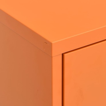 vidaXL Ντουλάπι Αποθήκευσης Πορτοκαλί 80x35x101,5cm από Ατσάλι 1 τεμ.