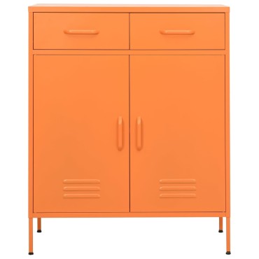 vidaXL Ντουλάπι Αποθήκευσης Πορτοκαλί 80x35x101,5cm από Ατσάλι 1 τεμ.