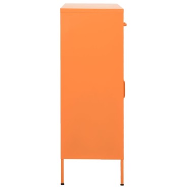 vidaXL Ντουλάπι Αποθήκευσης Πορτοκαλί 80x35x101,5cm από Ατσάλι 1 τεμ.