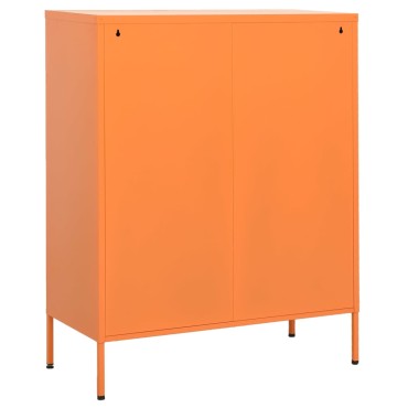 vidaXL Ντουλάπι Αποθήκευσης Πορτοκαλί 80x35x101,5cm από Ατσάλι 1 τεμ.