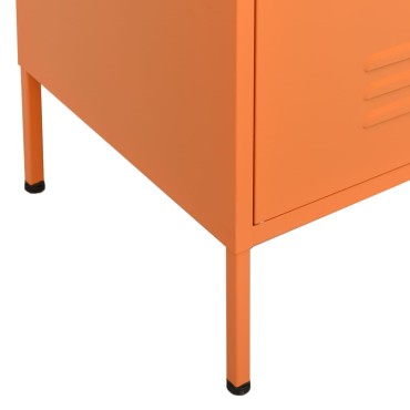 vidaXL Ντουλάπι Αποθήκευσης Πορτοκαλί 80x35x101,5cm από Ατσάλι 1 τεμ.