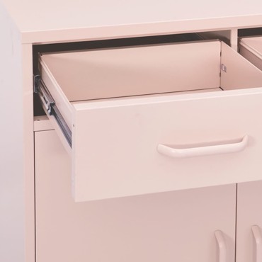 vidaXL Ντουλάπι Αποθήκευσης Ροζ 80x35x101,5cm από Ατσάλι 1 τεμ.
