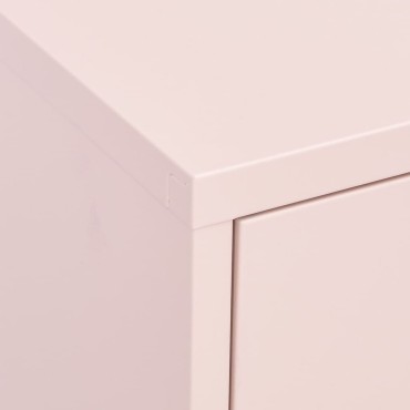 vidaXL Ντουλάπι Αποθήκευσης Ροζ 80x35x101,5cm από Ατσάλι 1 τεμ.