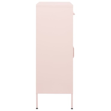 vidaXL Ντουλάπι Αποθήκευσης Ροζ 80x35x101,5cm από Ατσάλι 1 τεμ.