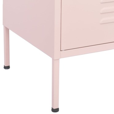 vidaXL Ντουλάπι Αποθήκευσης Ροζ 80x35x101,5cm από Ατσάλι 1 τεμ.