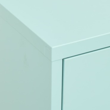 vidaXL Ντουλάπι Αποθήκευσης Χρώμα Μέντα 80x35x101,5cm από Ατσάλι 1 τεμ.