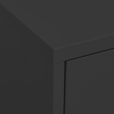 vidaXL Ντουλάπι Αποθήκευσης Ανθρακί 80x35x101,5cm από Ατσάλι 1 τεμ.