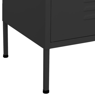 vidaXL Ντουλάπι Αποθήκευσης Ανθρακί 80x35x101,5cm από Ατσάλι 1 τεμ.