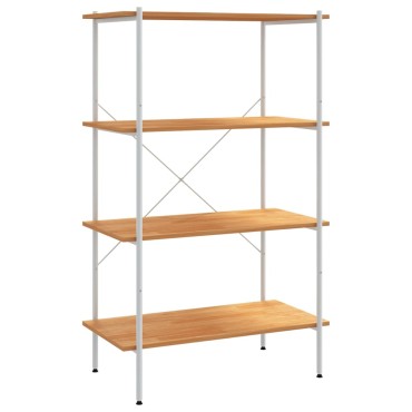 vidaXL Ραφιέρα 4 Επιπέδων Λευκή και Δρυς 80x40x130cm 1 τεμ.