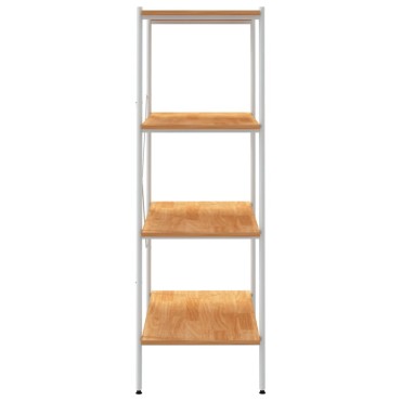 vidaXL Ραφιέρα 4 Επιπέδων Λευκή και Δρυς 80x40x130cm 1 τεμ.