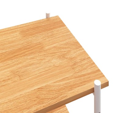 vidaXL Ραφιέρα 4 Επιπέδων Λευκή και Δρυς 80x40x130cm 1 τεμ.