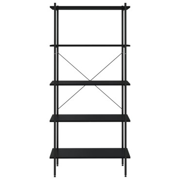 vidaXL Ραφιέρα 5 Επιπέδων Μαύρη 80x40x163cm 1 τεμ.