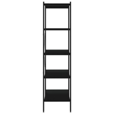 vidaXL Ραφιέρα 5 Επιπέδων Μαύρη 80x40x163cm 1 τεμ.