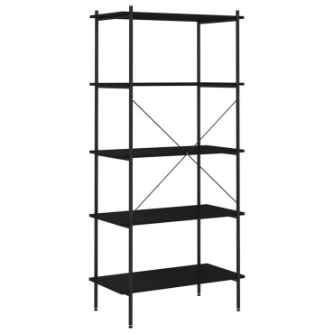 vidaXL Ραφιέρα 5 Επιπέδων Μαύρη 80x40x163cm 1 τεμ.