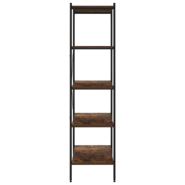 vidaXL Ραφιέρα 5 Επιπέδων Μαύρη και Φυσικό 80x40x163cm 1 τεμ.