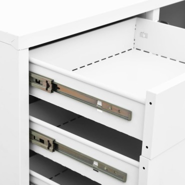 vidaXL Ντουλάπα Γραφείου Λευκή 90x40x102cm Ατσάλινη 1 τεμ.
