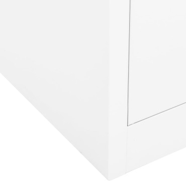 vidaXL Ντουλάπα Γραφείου Λευκή 90x40x102cm Ατσάλινη 1 τεμ.