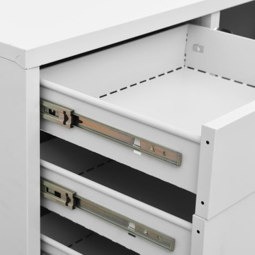 vidaXL Ντουλάπα Γραφείου Ανοιχτό Γκρι 90x40x102cm Ατσάλινη 1 τεμ.
