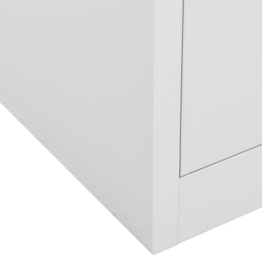 vidaXL Ντουλάπα Γραφείου Ανοιχτό Γκρι 90x40x102cm Ατσάλινη 1 τεμ.