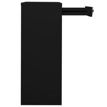 vidaXL Ντουλάπα Γραφείου Μαύρη 90x40x102cm Ατσάλινη 1 τεμ.