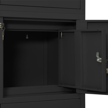 vidaXL Ντουλάπα Γραφείου Ανθρακί 90x40x180cm Ατσάλινη 1 τεμ.