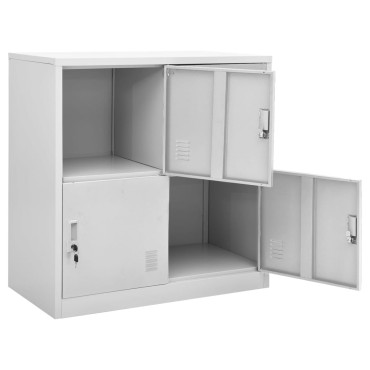 vidaXL Φοριαμός Ανοιχτό Γκρι 90x45x92,5cm Ατσάλινος 1 τεμ.