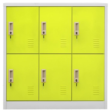 vidaXL Φοριαμός Ανοιχτό Γκρι / Πράσινο 90x45x92,5cm Ατσάλινος 1 τεμ.