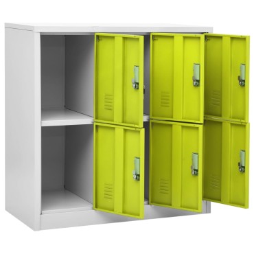 vidaXL Φοριαμός Ανοιχτό Γκρι / Πράσινο 90x45x92,5cm Ατσάλινος 1 τεμ.