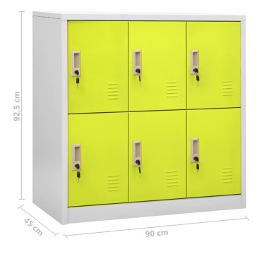 vidaXL Φοριαμός Ανοιχτό Γκρι / Πράσινο 90x45x92,5cm Ατσάλινος 1 τεμ.