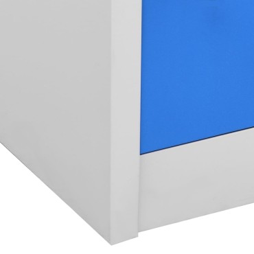 vidaXL Φοριαμός Ανοιχτό Γκρι / Μπλε 90x45x92,5cm Ατσάλινος 1 τεμ.