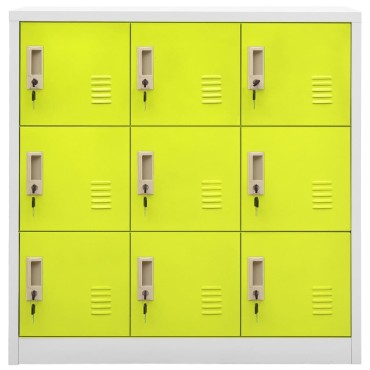 vidaXL Φοριαμός Ανοιχτό Γκρι / Πράσινο 90x45x92,5cm Ατσάλινος 1 τεμ.