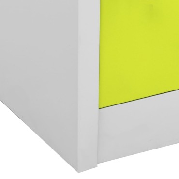 vidaXL Φοριαμός Ανοιχτό Γκρι / Πράσινο 90x45x92,5cm Ατσάλινος 1 τεμ.
