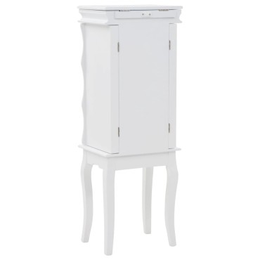 vidaXL Κοσμηματοθήκη Δαπέδου Λευκή 34x26x94cm 1 τεμ.