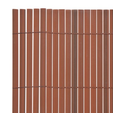 vidaXL Περίφραξη Κήπου Διπλής Όψης Καφέ 90x500cm από PVC