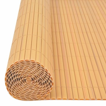 vidaXL Περίφραξη Κήπου Διπλής Όψης Κίτρινη 90x500cm από PVC
