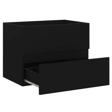 vidaXL Ντουλάπι Νιπτήρα Μαύρο 60x38,5x45cm από Επεξεργασμένο Ξύλο 1 τεμ.