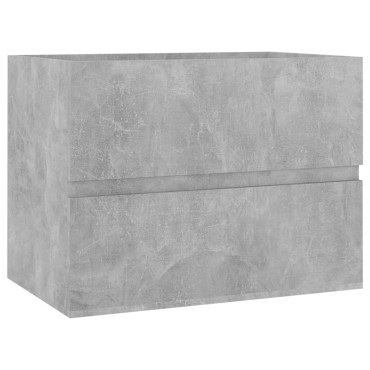 vidaXL Ντουλάπι Νιπτήρα Γκρι Σκυροδέματος 60x38,5x45cm από Επεξ. Ξύλο 1 τεμ.