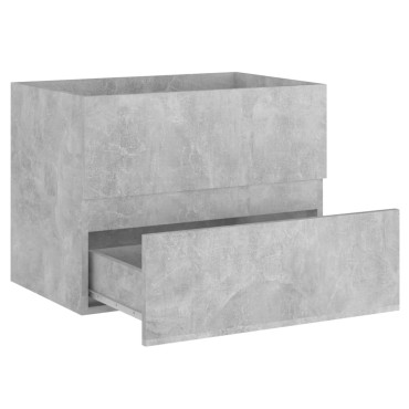vidaXL Ντουλάπι Νιπτήρα Γκρι Σκυροδέματος 60x38,5x45cm από Επεξ. Ξύλο 1 τεμ.