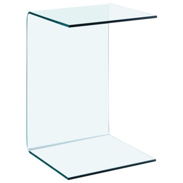 vidaXL Τραπέζι Βοηθητικό 40x40x60cm από Ψημένο Γυαλί 1 τεμ.