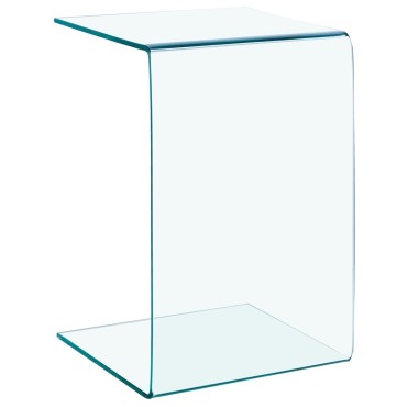 vidaXL Τραπέζι Βοηθητικό 40x40x60cm από Ψημένο Γυαλί 1 τεμ.